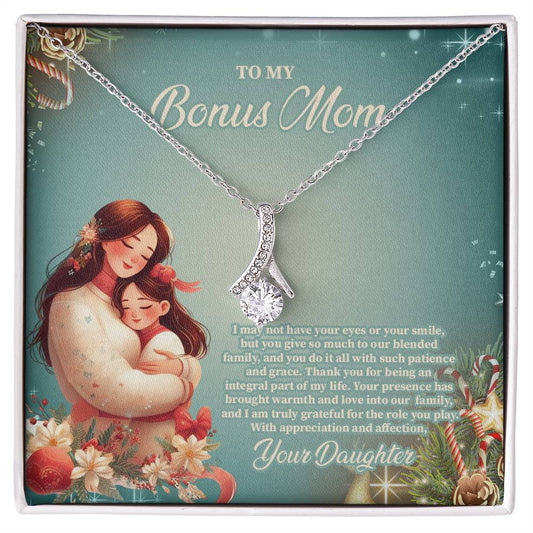 4024c Alluring Beauty Necklace, Gift to my Stepmom with Beautiful Message Card