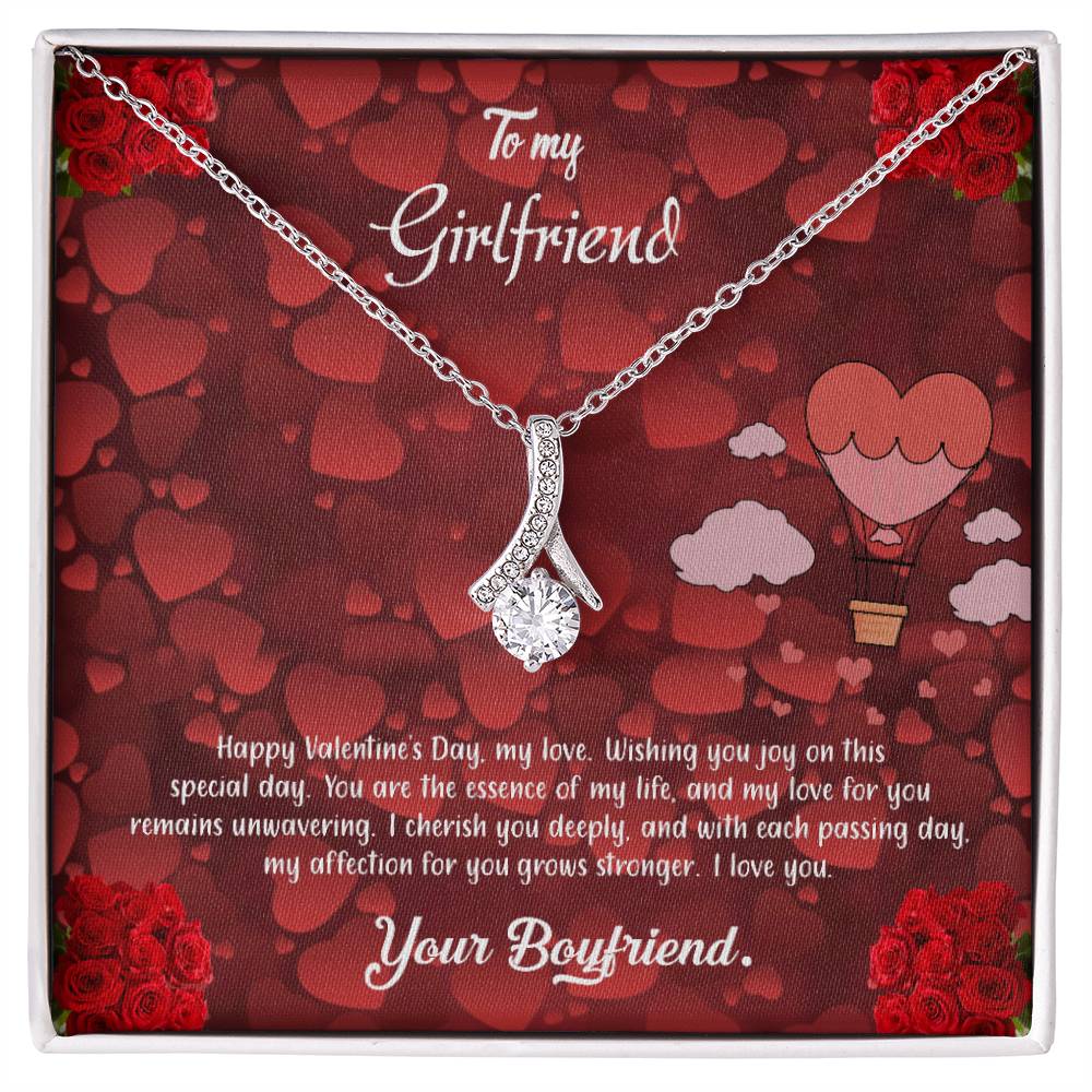 valentine-27c Alluring Beauty Necklace, Gift to my Girlfriend with Beautiful Message Card