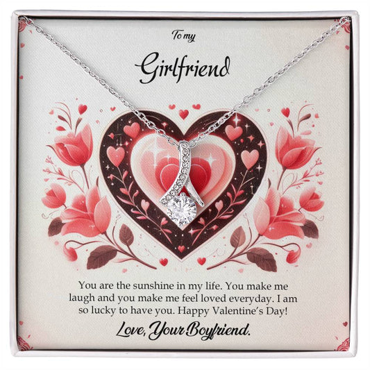 Valentine-st5c Alluring Beauty Necklace, Gift to my Girlfriend with Beautiful Message Card