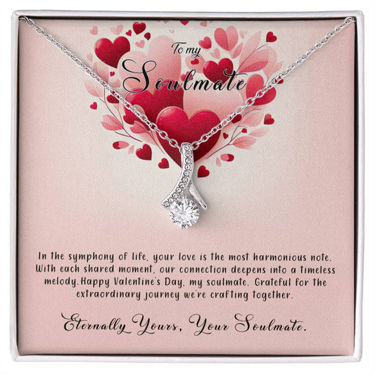 Valentine-st8b Alluring Beauty Necklace, Gift to my Soulmate with Message Card