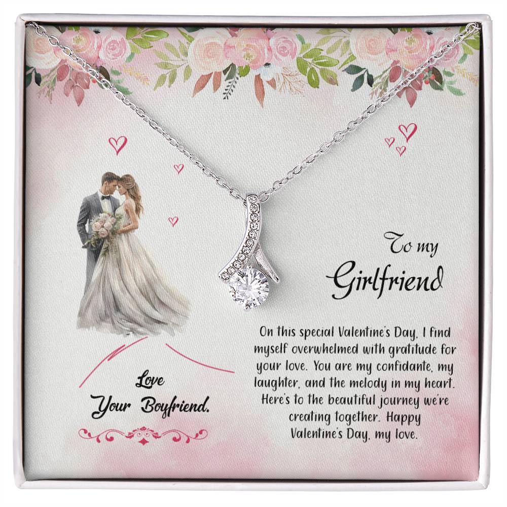 valentine-6c Alluring Beauty Necklace, Gift to my Girlfriend with Beautiful Message Card