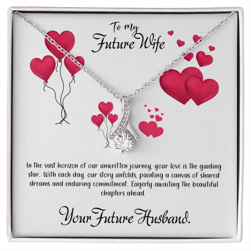 valentine-11d Alluring Beauty Necklace, Gift to my Future Wife with Beautiful Message Card