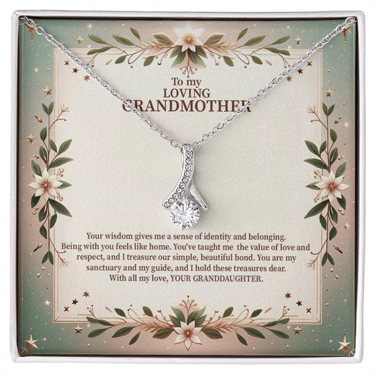 4049b Alluring Beauty Necklace, Gift to my Grandma with Beautiful Message Card