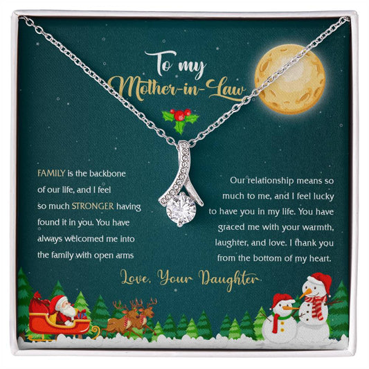 94314c Alluring Beauty Necklace, Gift to my Stepmom with Beautiful Message Card