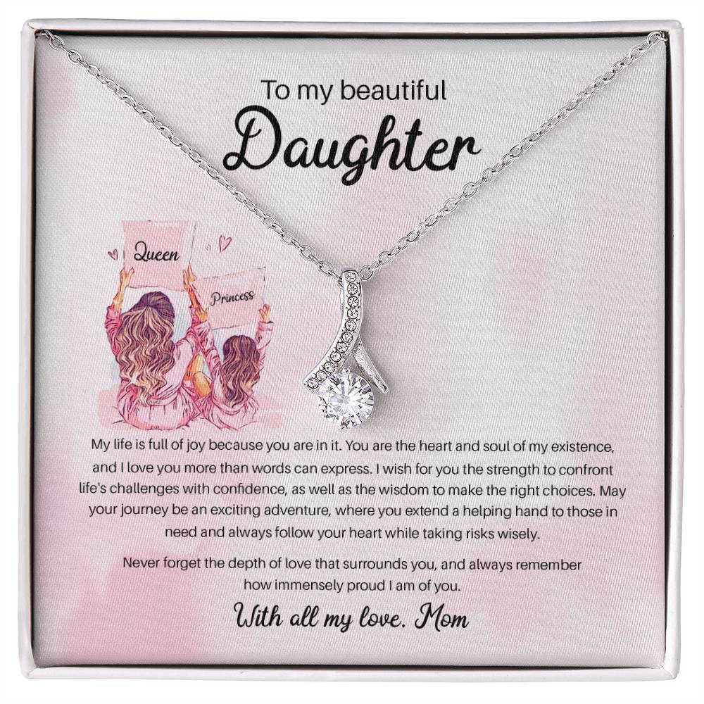 94941 a Alluring Beauty Necklace, Gift to My Daughter with Beautiful Message Card