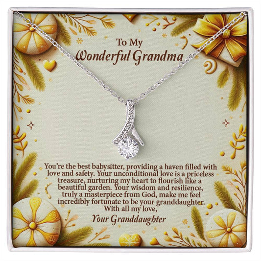 4056a Alluring Beauty Necklace, Gift to my Grandma with Beautiful Message Card