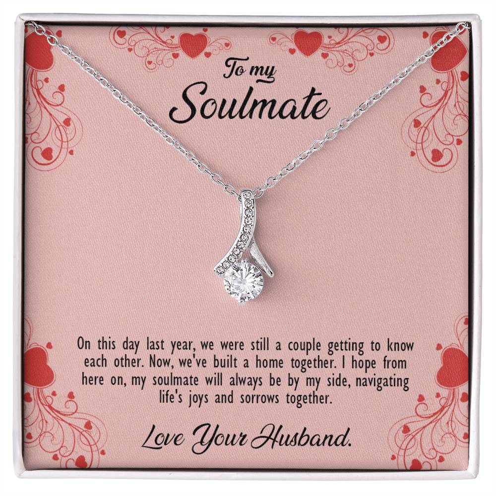 valentine-29b Alluring Beauty Necklace, Gift to my Soulmate with Message Card