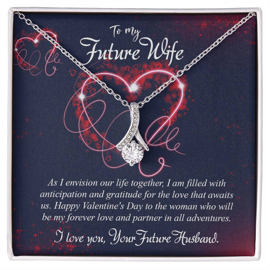 valentine-7d Alluring Beauty Necklace, Gift to my Future Wife with Beautiful Message Card