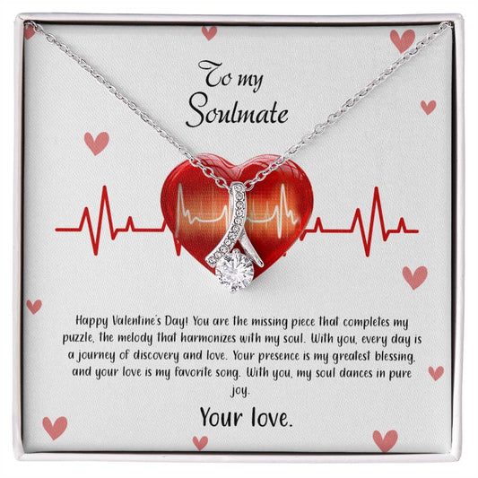 valentine-33b Alluring Beauty Necklace, Gift to my Soulmate with Message Card