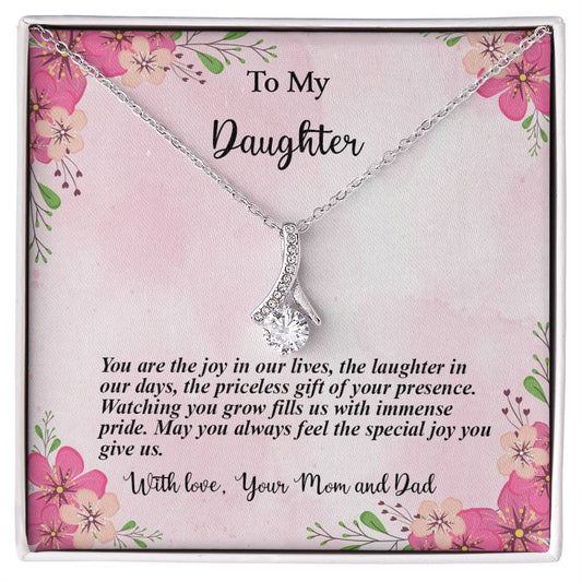 4035c Alluring Beauty Necklace, Gift to My Daughter with Beautiful Message Card