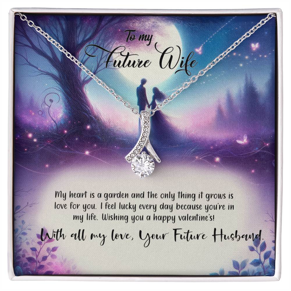 Valentine-st19d Alluring Beauty Necklace, Gift to my Future Wife with Beautiful Message Card