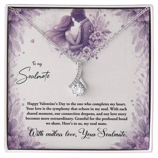 Valentine-st10b Alluring Beauty Necklace, Gift to my Soulmate with Message Card