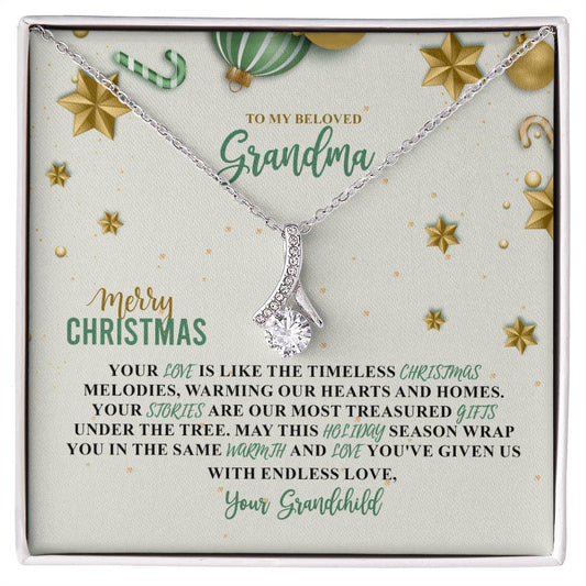 94387c Alluring Beauty Necklace, Gift to my Grandma with Beautiful Message Card