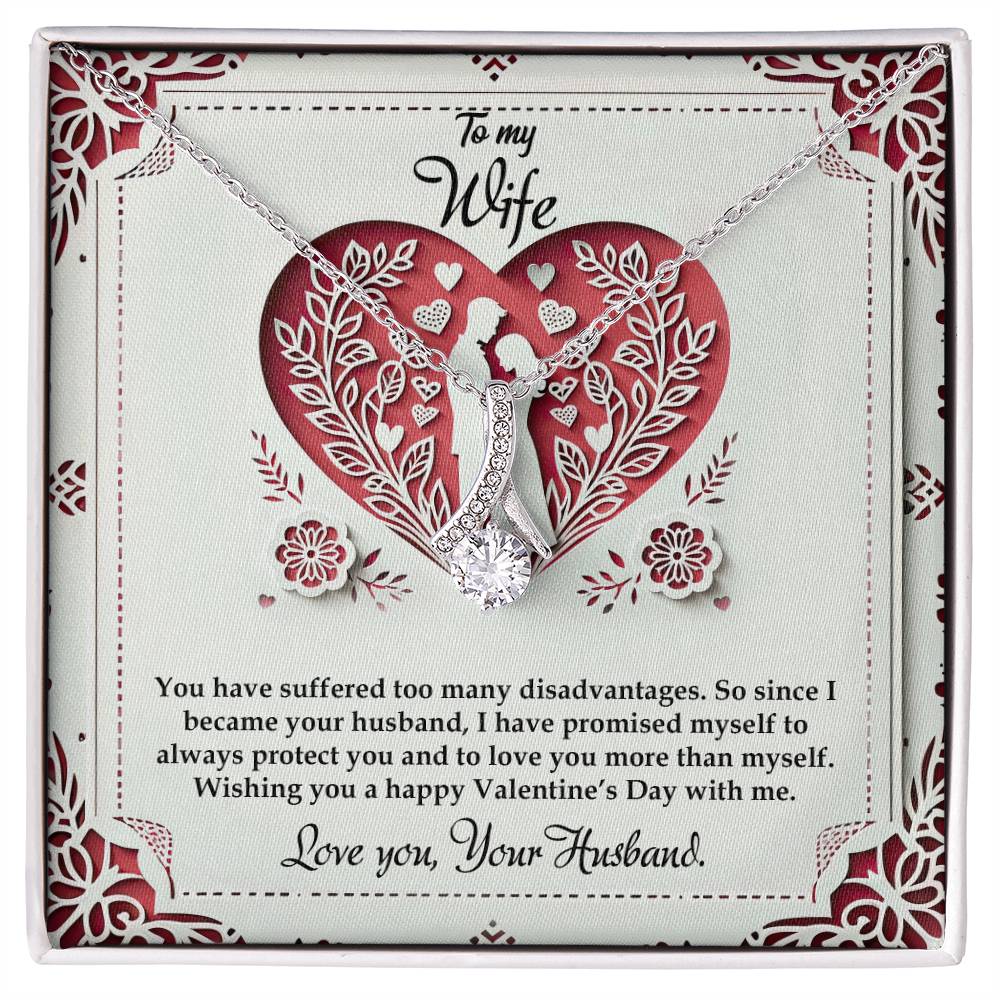 Valentine-st16a Alluring Beauty Necklace, Gift to my Wife with Beautiful Message Card