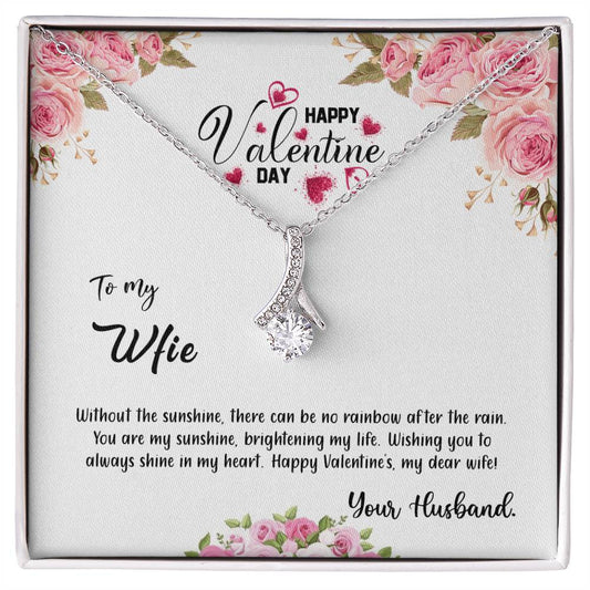 valentine-31a Alluring Beauty Necklace, Gift to my Wife with Beautiful Message Card