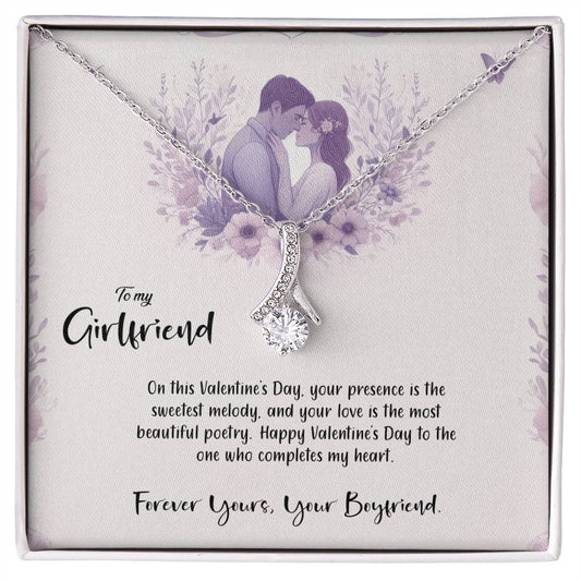 Valentine-st14c Alluring Beauty Necklace, Gift to my Girlfriend with Beautiful Message Card