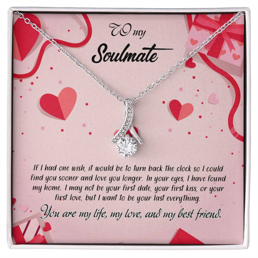 valentine-15b Alluring Beauty Necklace, Gift to my Soulmate with Message Card