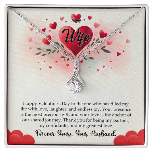 Valentine-st11a Alluring Beauty Necklace, Gift to my Wife with Beautiful Message Card