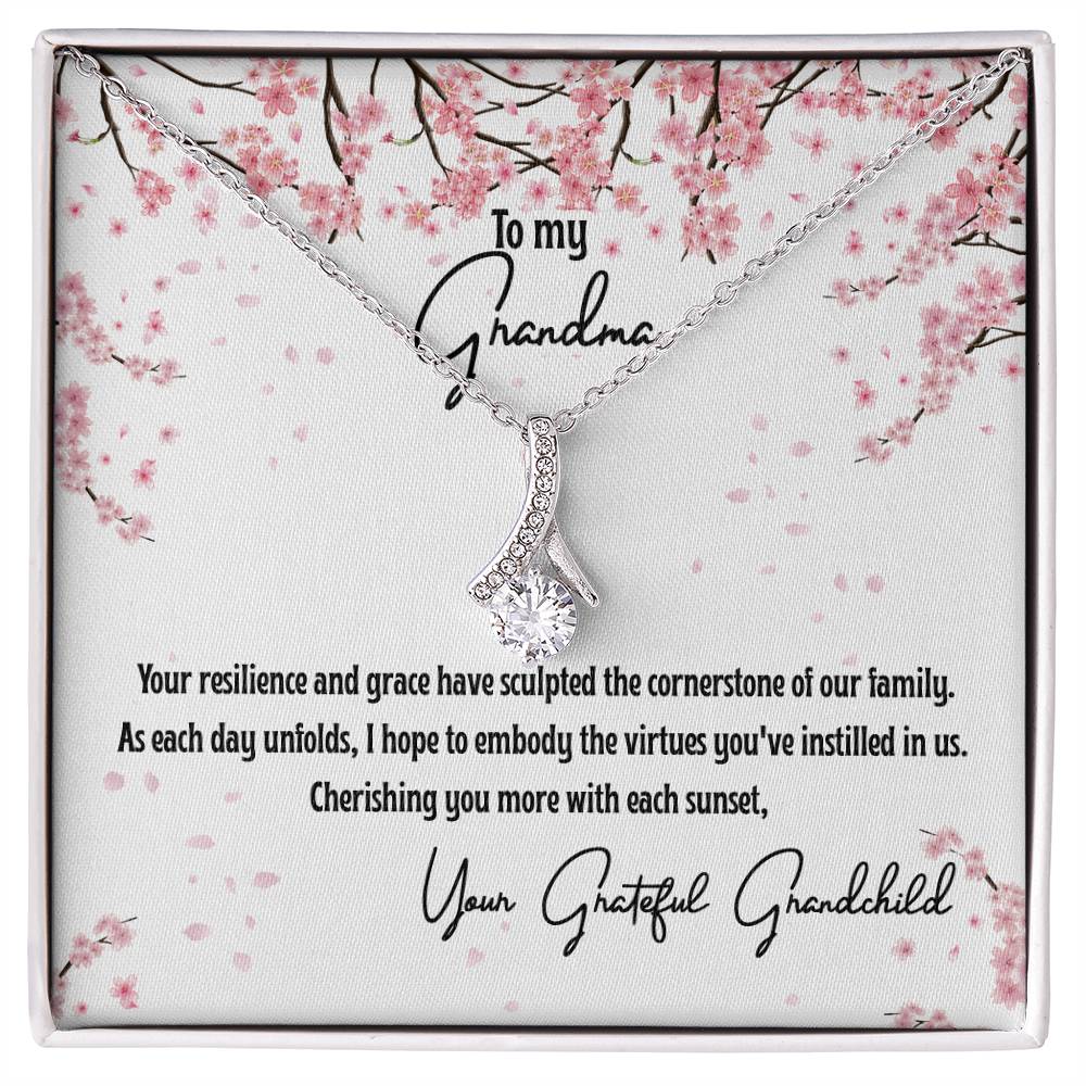 4040a Alluring Beauty Necklace, Gift to my Grandma with Beautiful Message Card