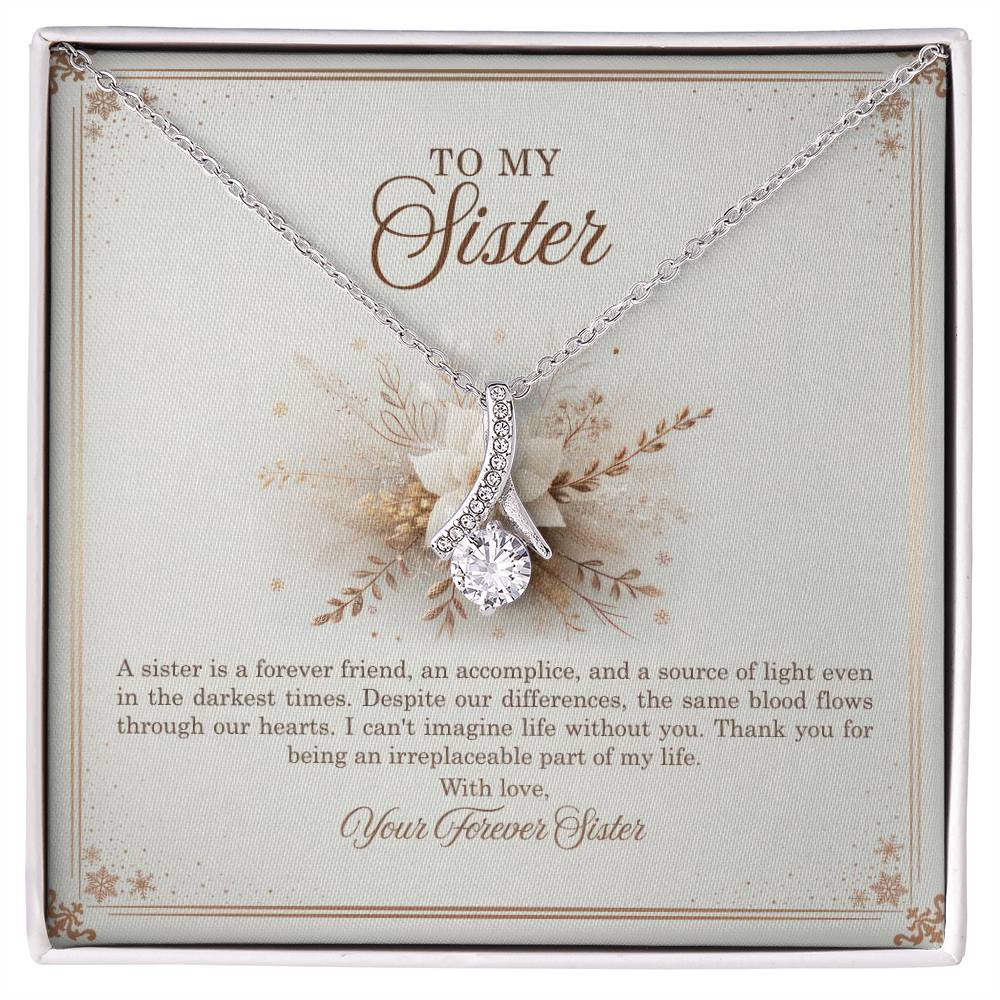 95318b Alluring Beauty Necklace, Gift to my Sister with Beautiful Message Card