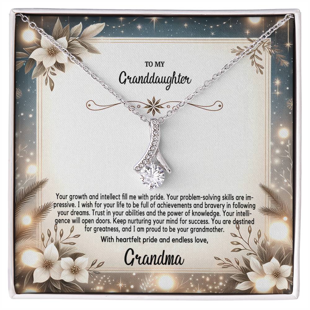 4055(a) Alluring Beauty Necklace, Gift to my Granddaughter with Beautiful Message Card