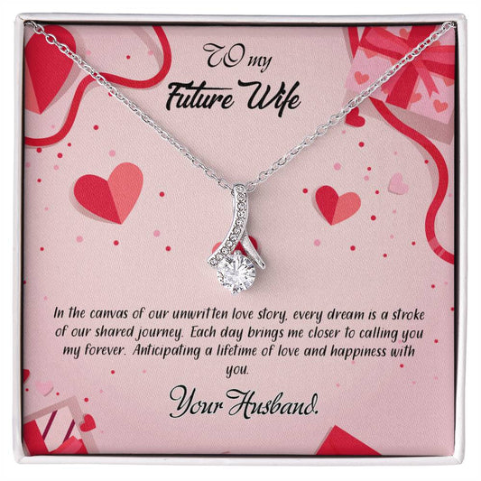 valentine-15d Alluring Beauty Necklace, Gift to my Future Wife with Beautiful Message Card