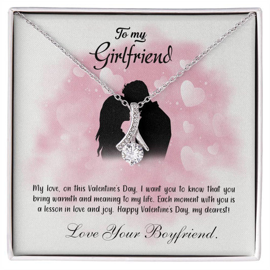 valentine-5c Alluring Beauty Necklace, Gift to my Girlfriend with Beautiful Message Card