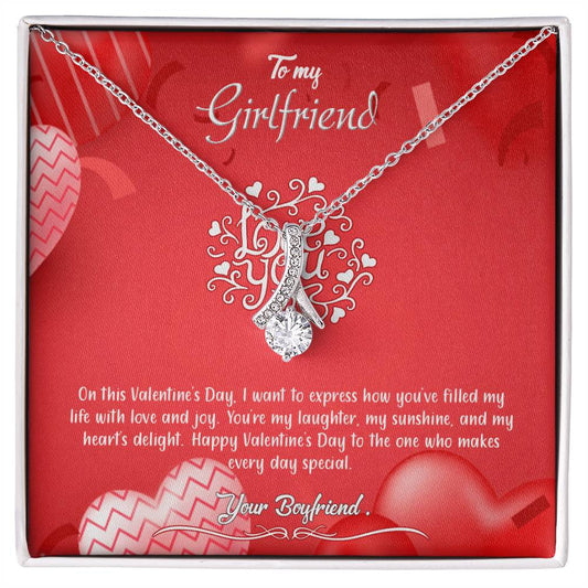 valentine-4c Alluring Beauty Necklace, Gift to my Girlfriend with Beautiful Message Card