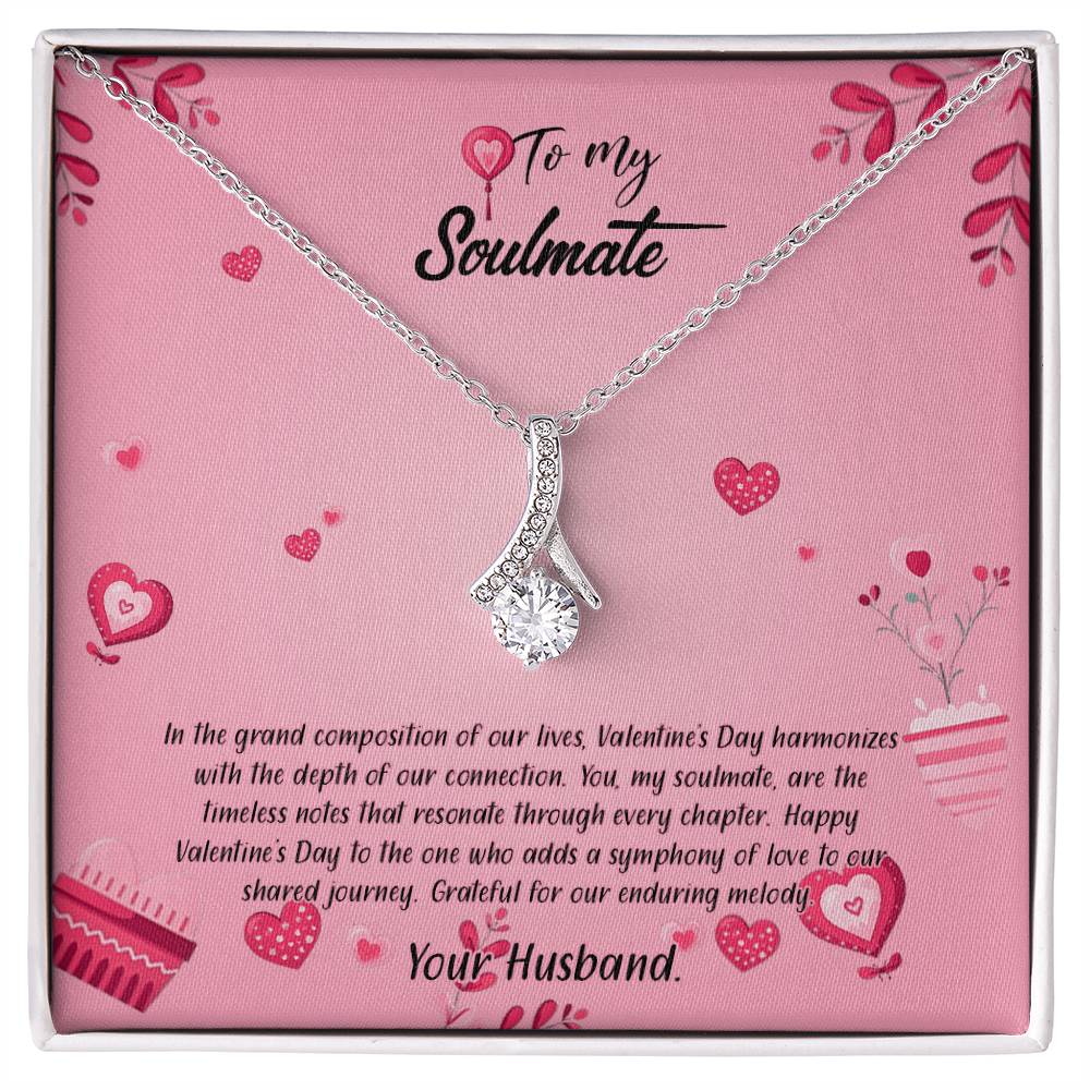 valentine-16b Alluring Beauty Necklace, Gift to my Soulmate with Message Card