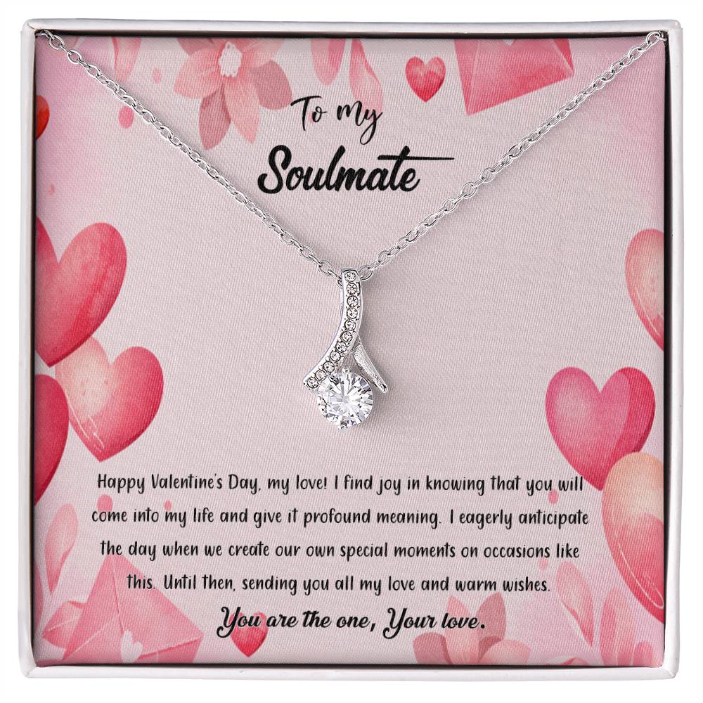 valentine-37b Alluring Beauty Necklace, Gift to my Soulmate with Message Card