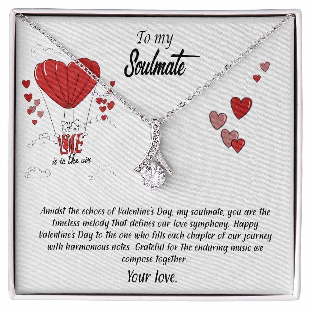 valentine-24b Alluring Beauty Necklace, Gift to my Soulmate with Message Card