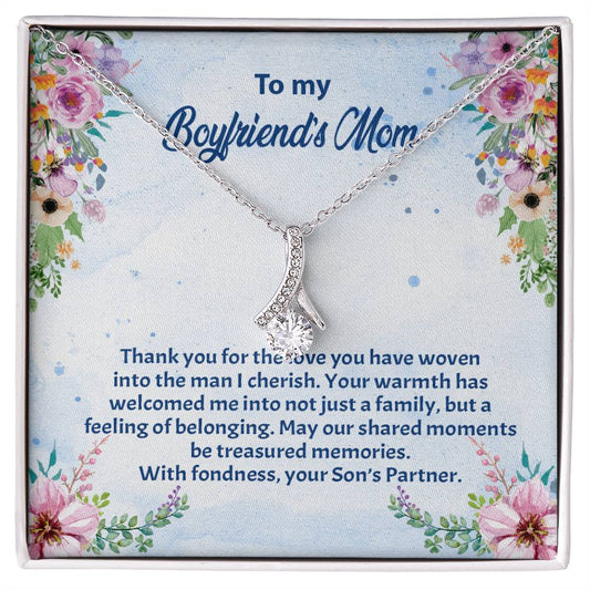 4038d Alluring Beauty Necklace, Gift to my Boyfriend's Mom with Beautiful Message Card