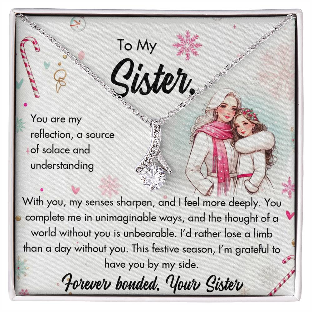 95127b Alluring Beauty Necklace, Gift to my Sister with Beautiful Message Card