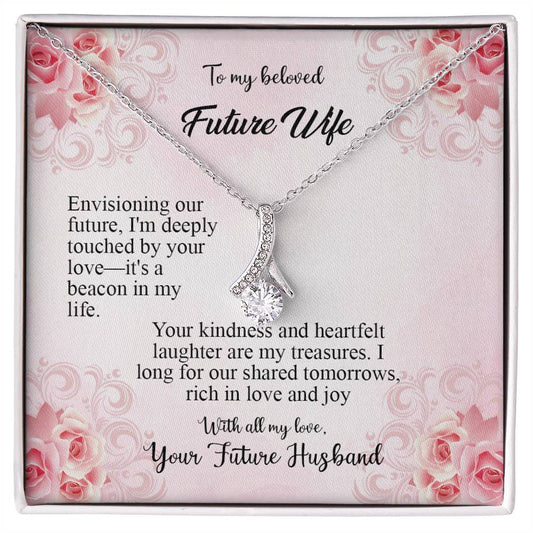 4036b Alluring Beauty Necklace, Gift to my Future Wife with Beautiful Message Card