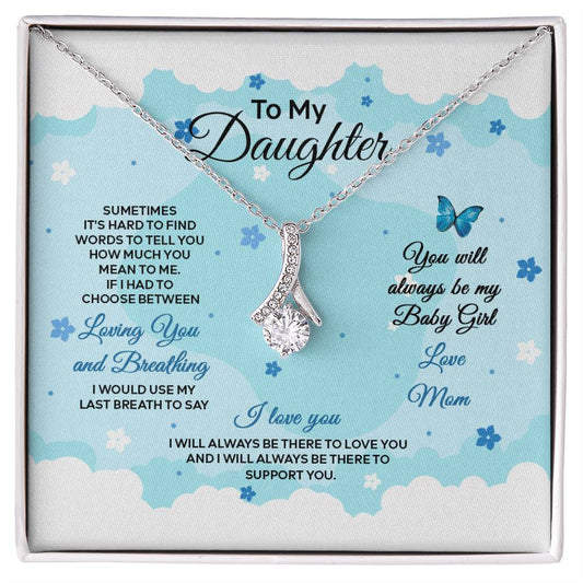 4019a Alluring Beauty Necklace, Gift to My Daughter with Beautiful Message Card