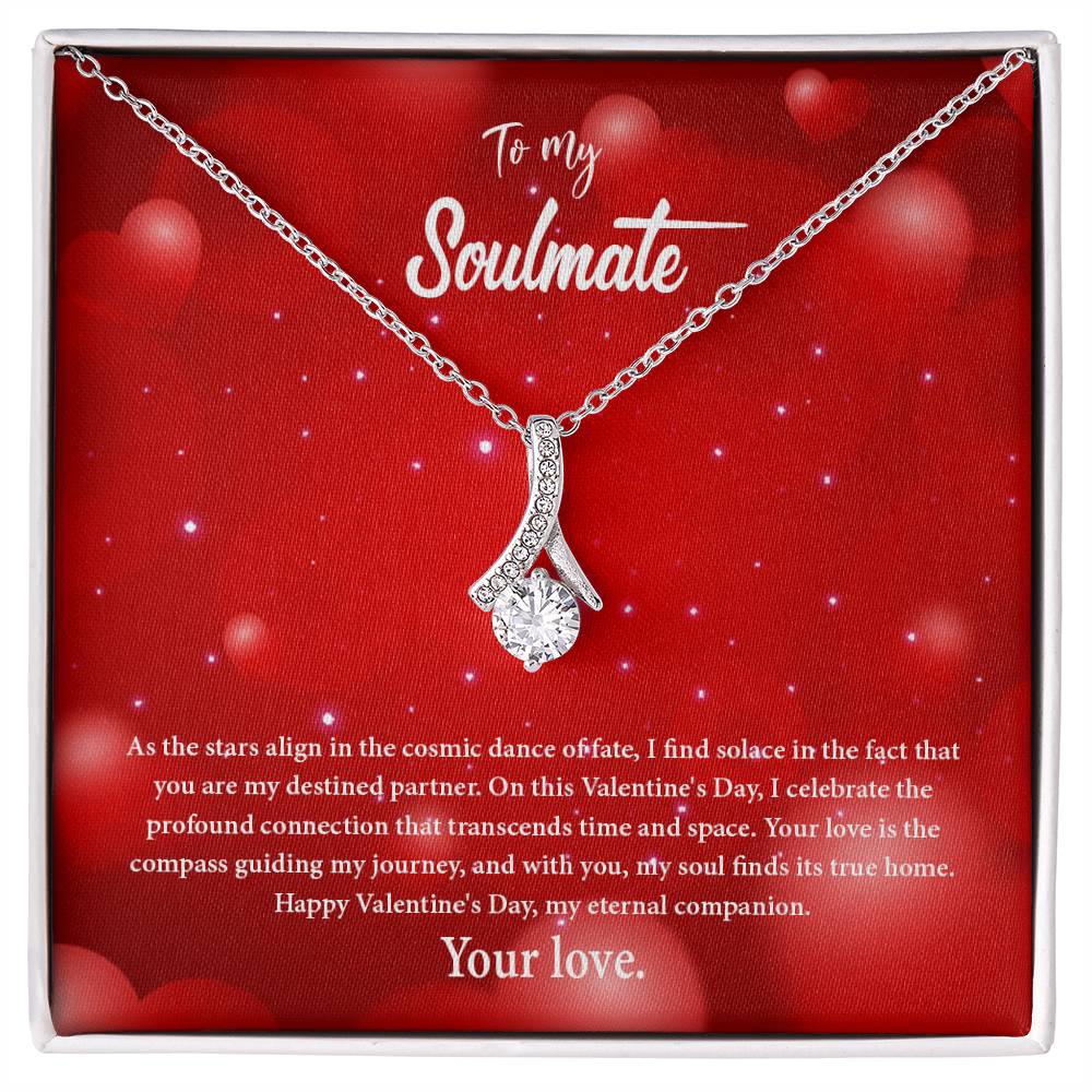 valentine-34b Alluring Beauty Necklace, Gift to my Soulmate with Message Card