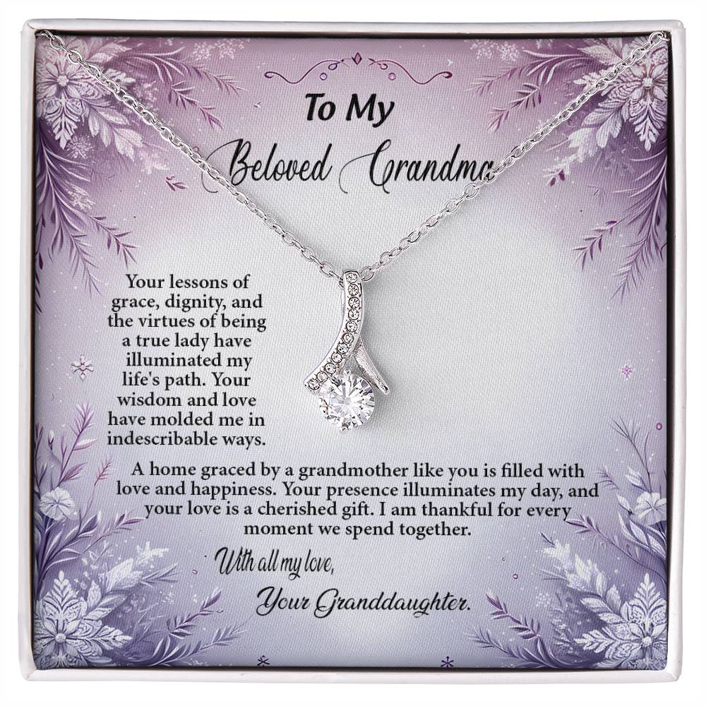 4054a Alluring Beauty Necklace, Gift to my Grandma with Beautiful Message Card