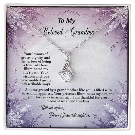 4054a Alluring Beauty Necklace, Gift to my Grandma with Beautiful Message Card