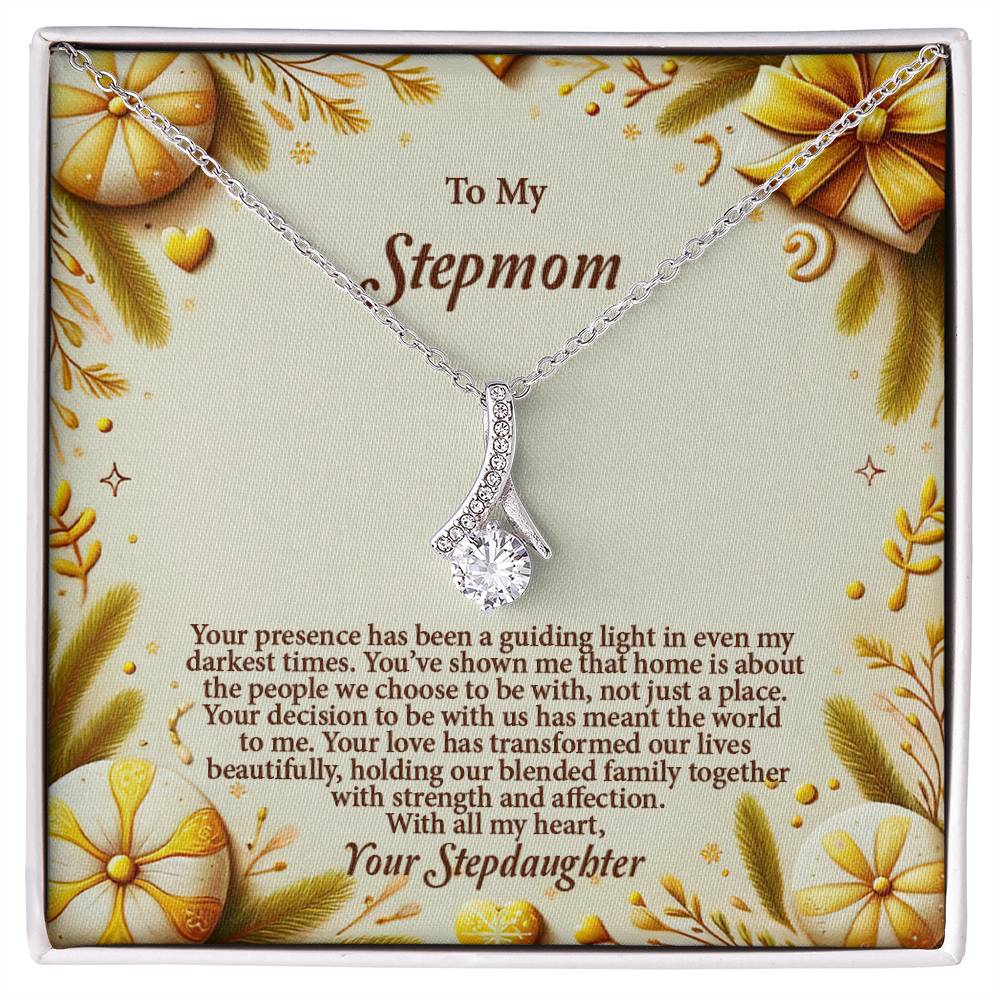 4056c Alluring Beauty Necklace, Gift to my Stepmom with Beautiful Message Card