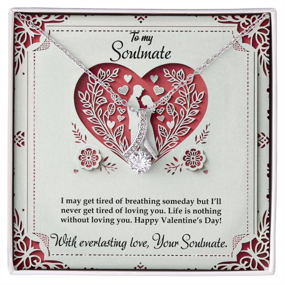 Valentine-st16b Alluring Beauty Necklace, Gift to my Soulmate with Message Card