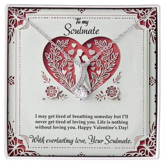 Valentine-st16b Alluring Beauty Necklace, Gift to my Soulmate with Message Card