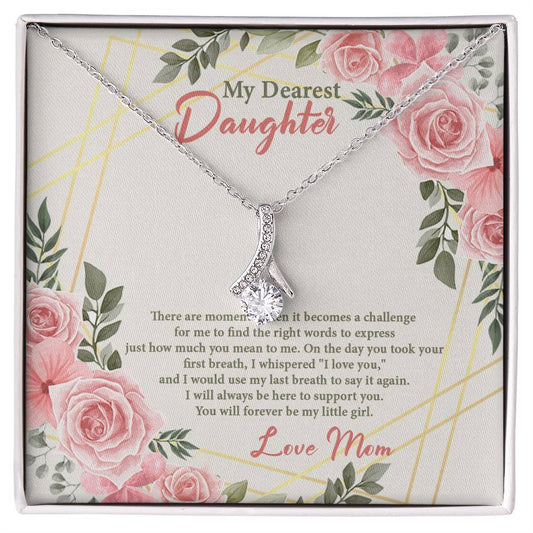 4021b Alluring Beauty Necklace, Gift to My Daughter with Beautiful Message Card
