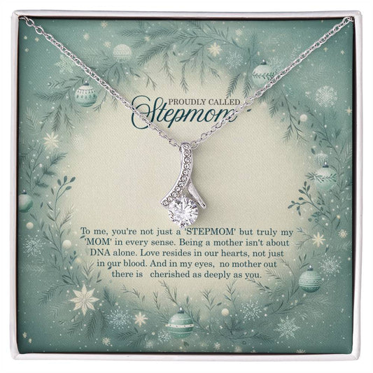 95320 b Alluring Beauty Necklace, Gift to my Stepmom with Beautiful Message Card