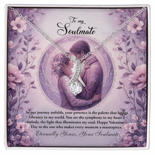 Valentine-st26b Alluring Beauty Necklace, Gift to my Soulmate with Message Card
