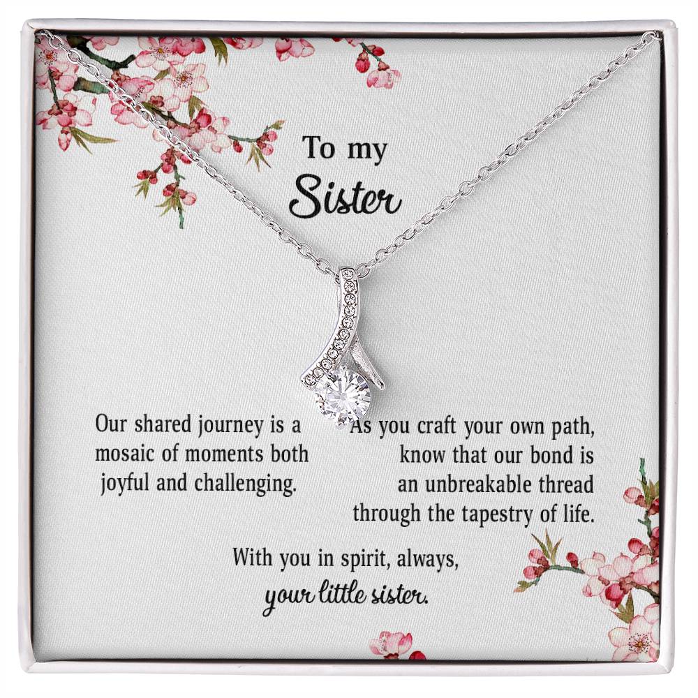 4039b Alluring Beauty Necklace, Gift to my Sister with Beautiful Message Card