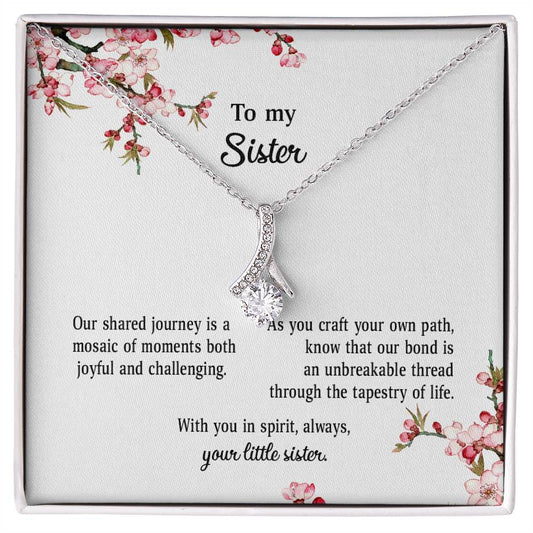 4039b Alluring Beauty Necklace, Gift to my Sister with Beautiful Message Card