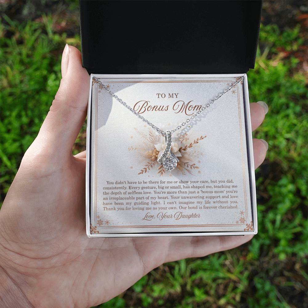 95318 a Alluring Beauty Necklace, Gift to my Stepmom with Beautiful Message Card