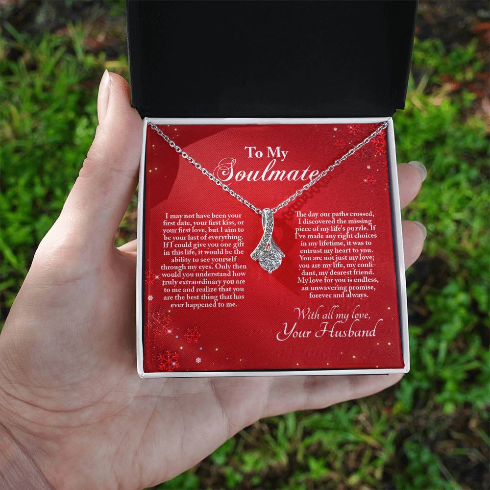 4005b Alluring Beauty Necklace, Gift to my Soulmate with Message Card