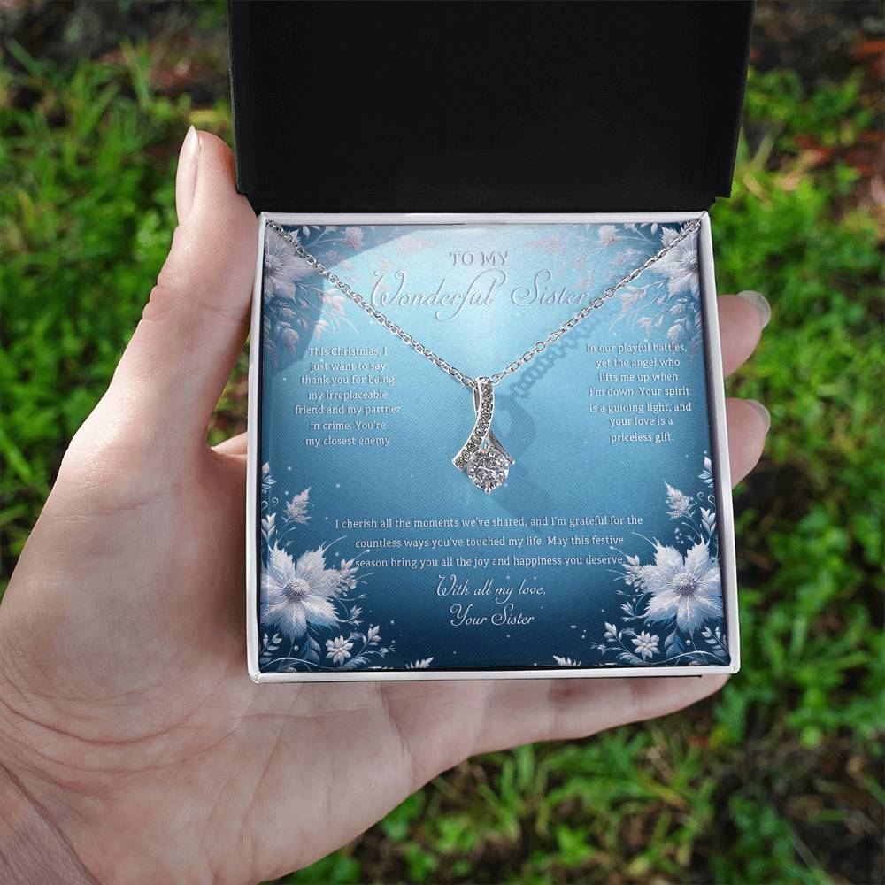 95313a Alluring Beauty Necklace, Gift to my Sister with Beautiful Message Card