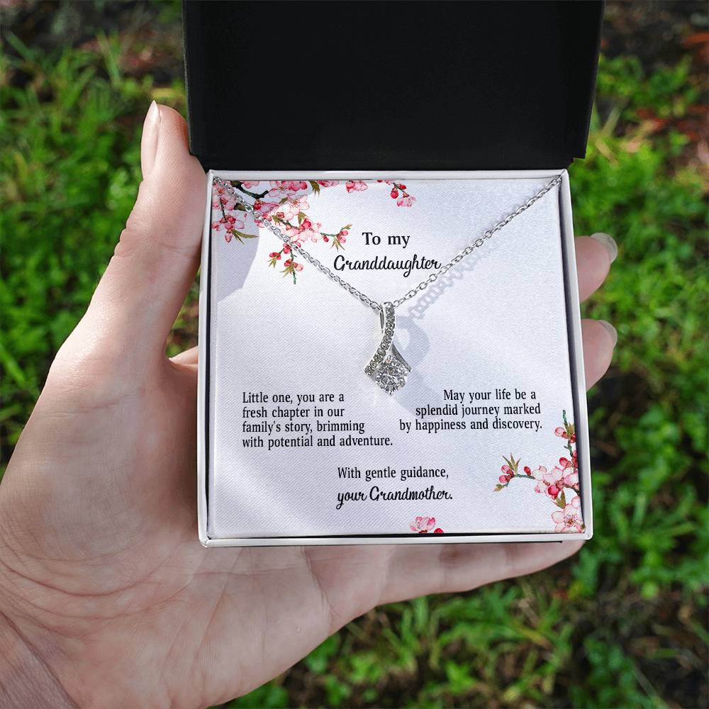 4039d Alluring Beauty Necklace, Gift to my Granddaughter with Beautiful Message Card